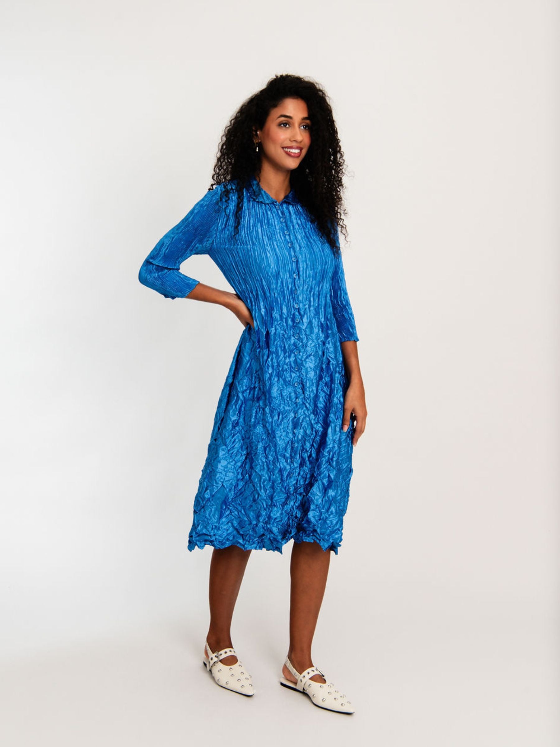 Metallic Nehru Coat Dress