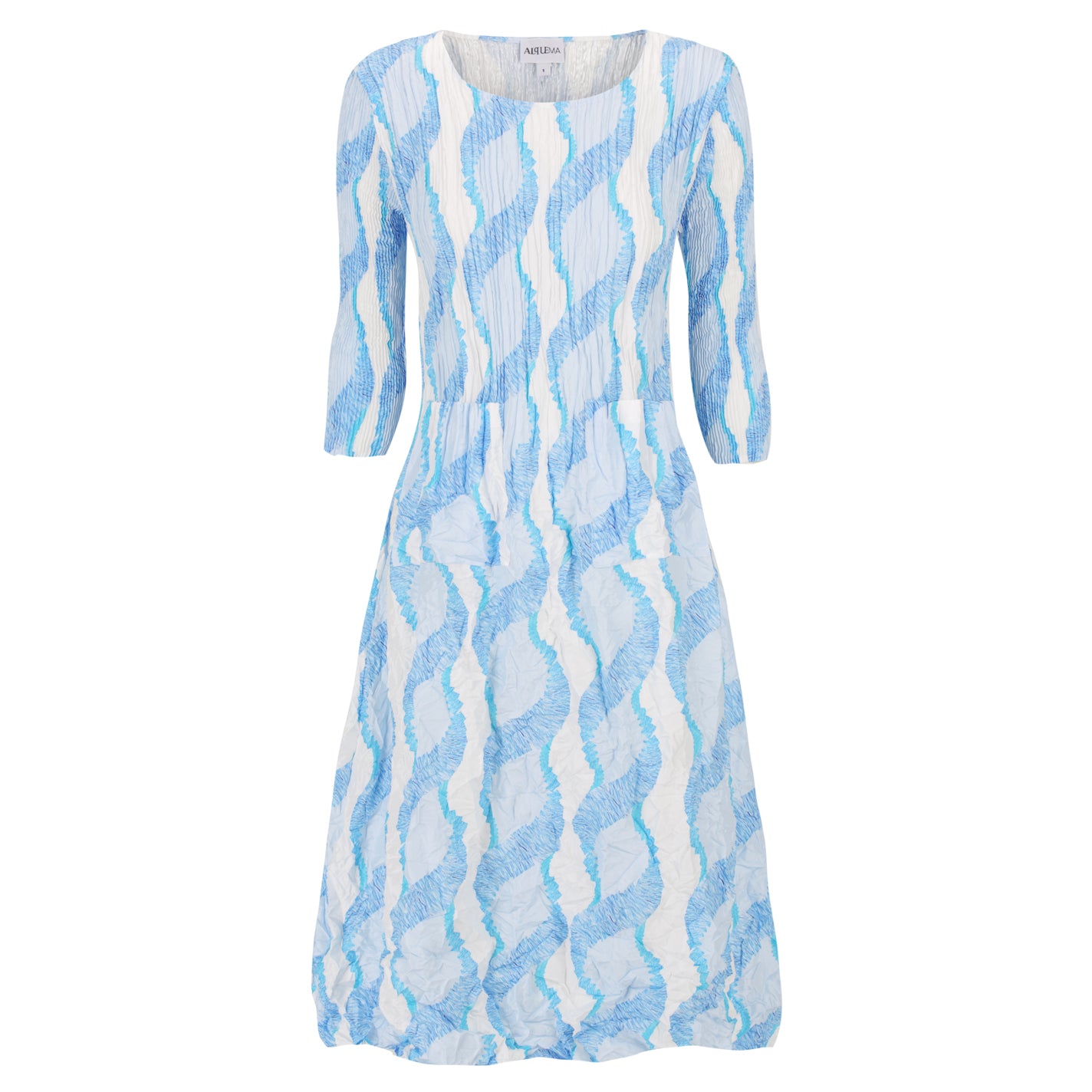 3/4 Sleeve Smash Pocket Dress - Prints