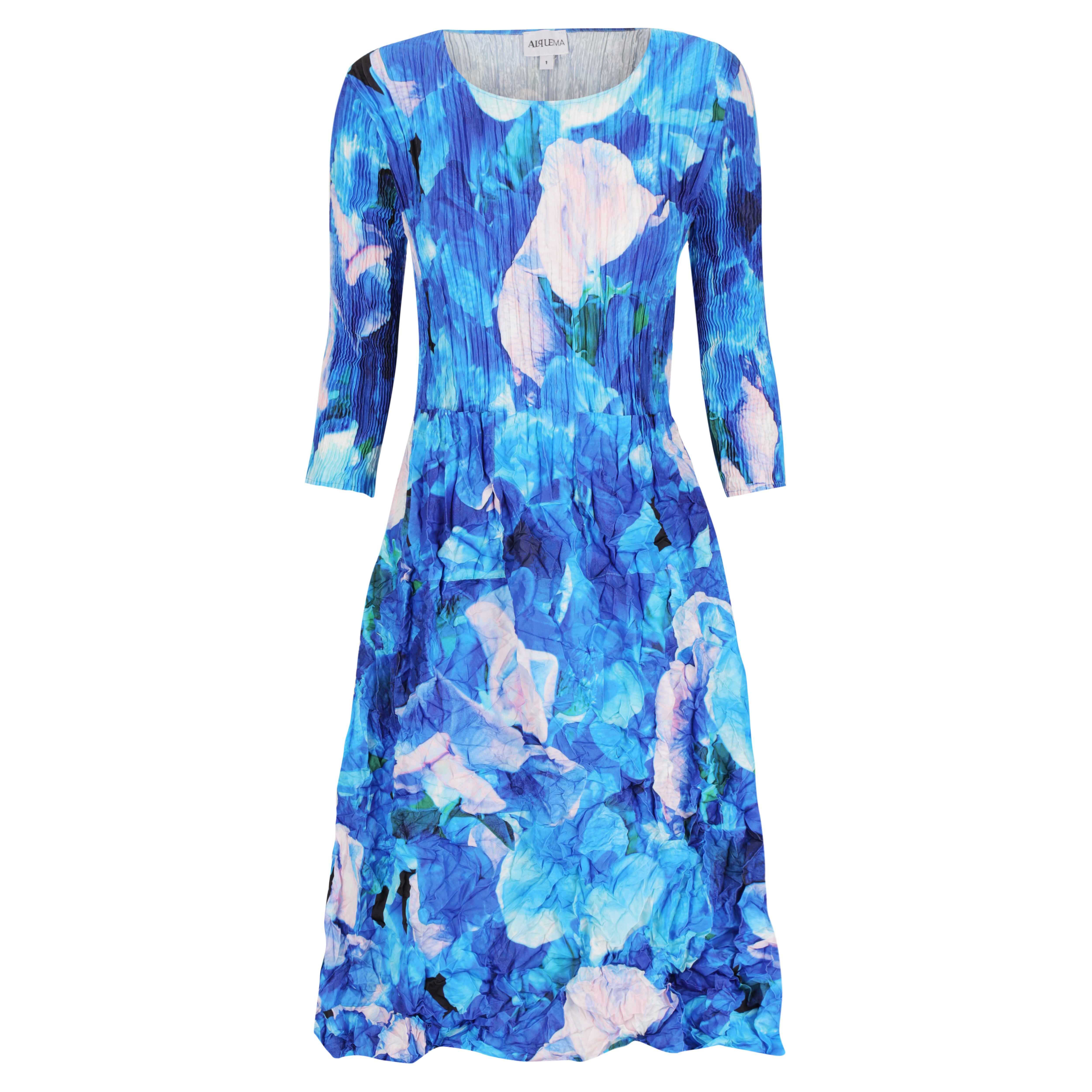 3/4 Sleeve Smash Pocket Dress - Prints