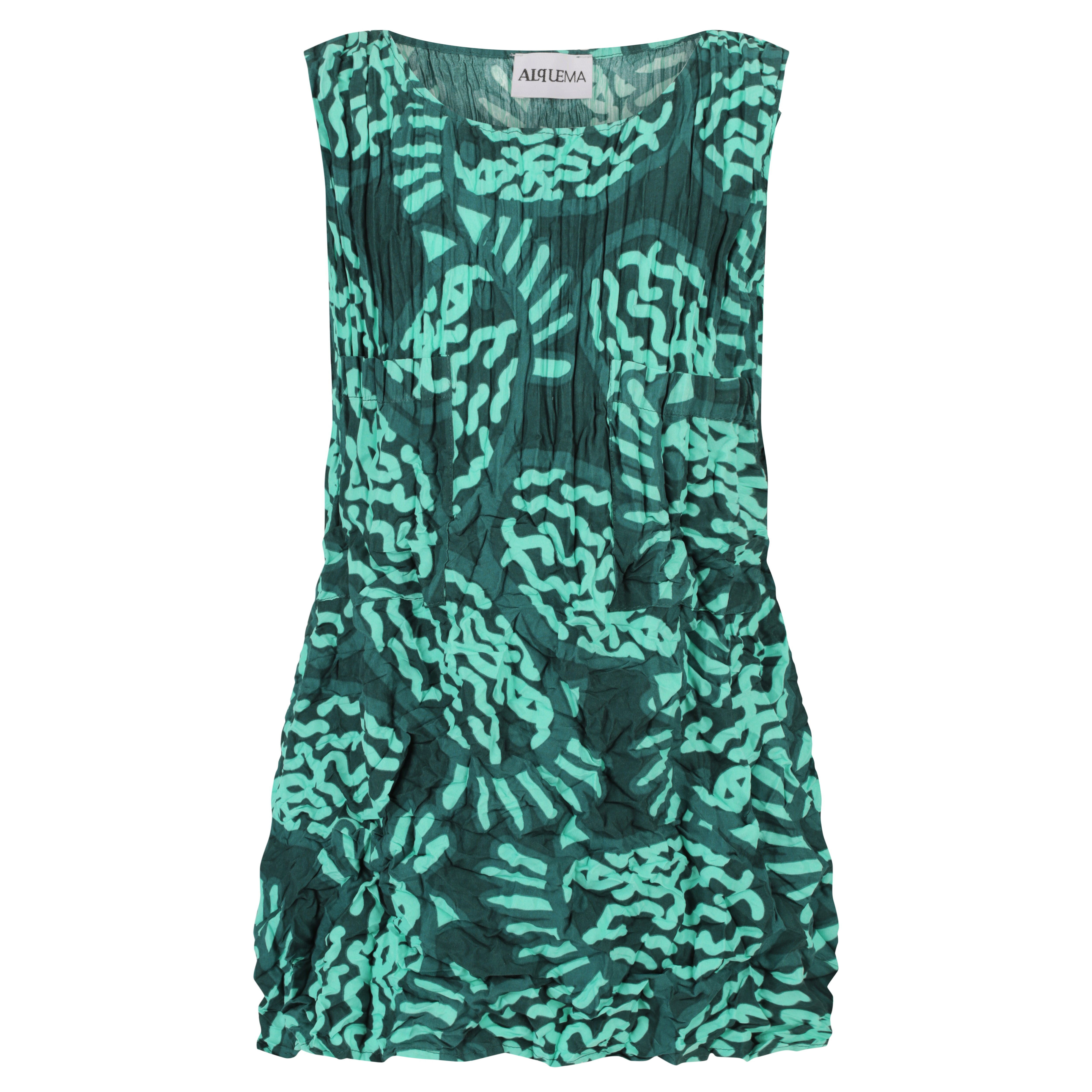 Mini Smash Pocket Dress | Green Cockatoo