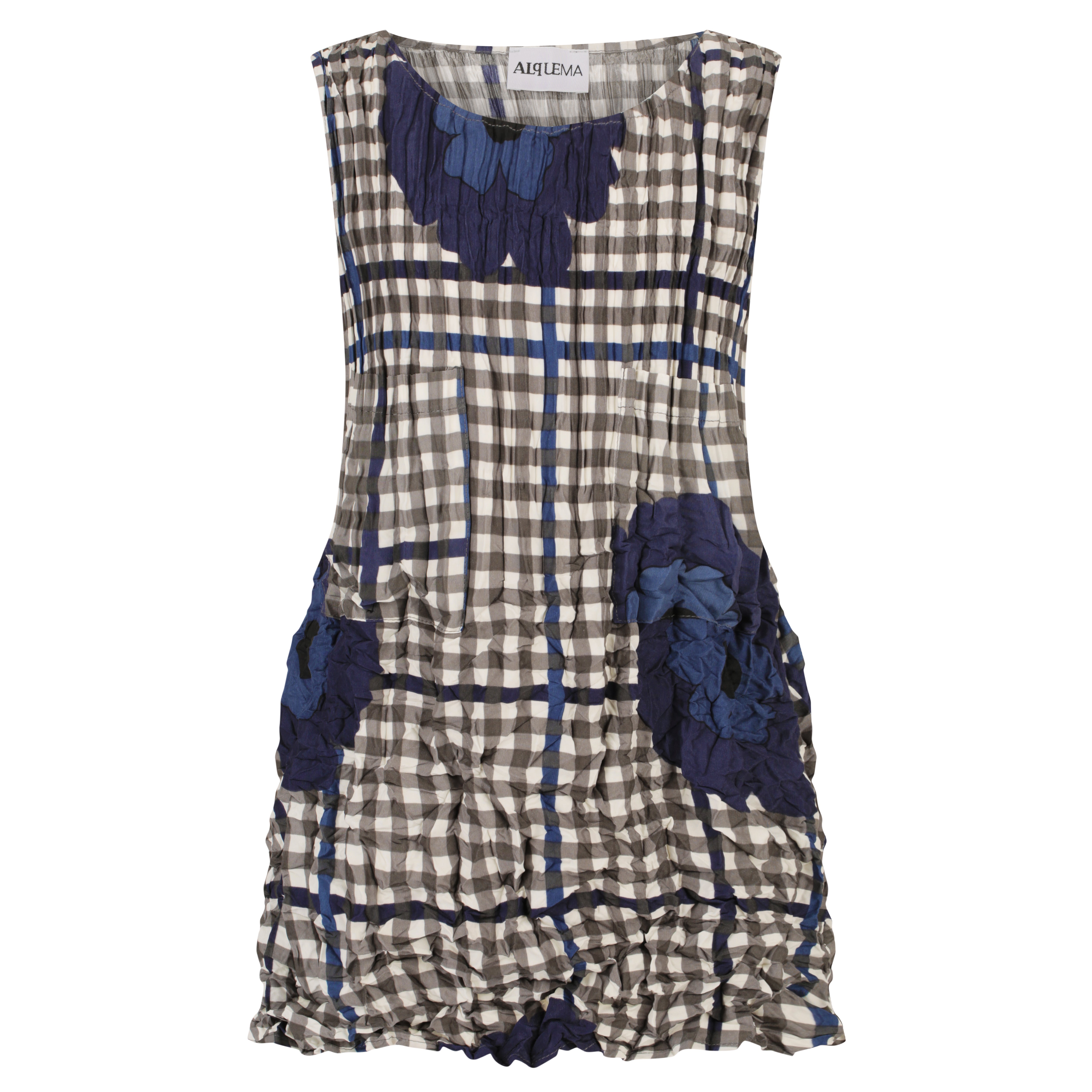 Mini Smash Pocket Dress | Indigo Flower Spot Check