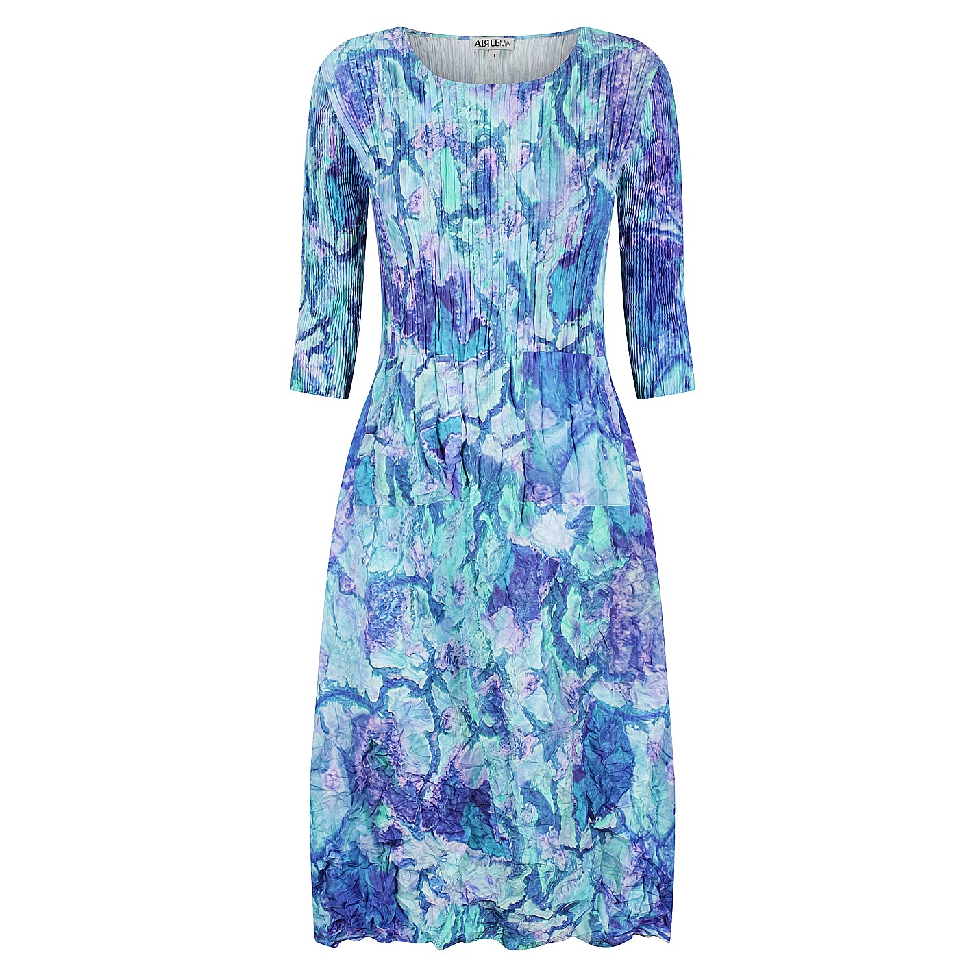 3/4 Sleeve Smash Pocket Dress - Prints | Alquema