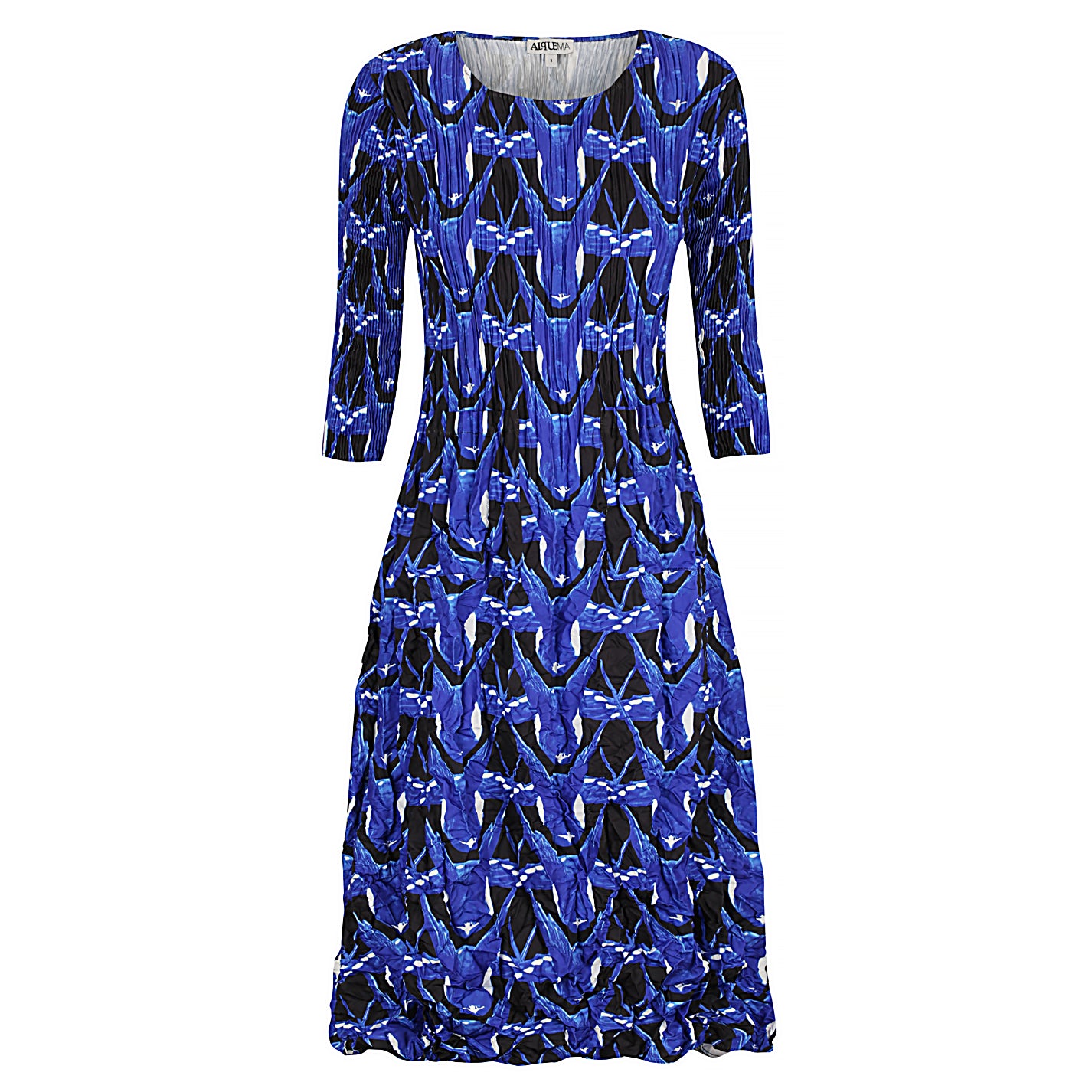 3/4 Sleeve Smash Pocket Dress - Prints