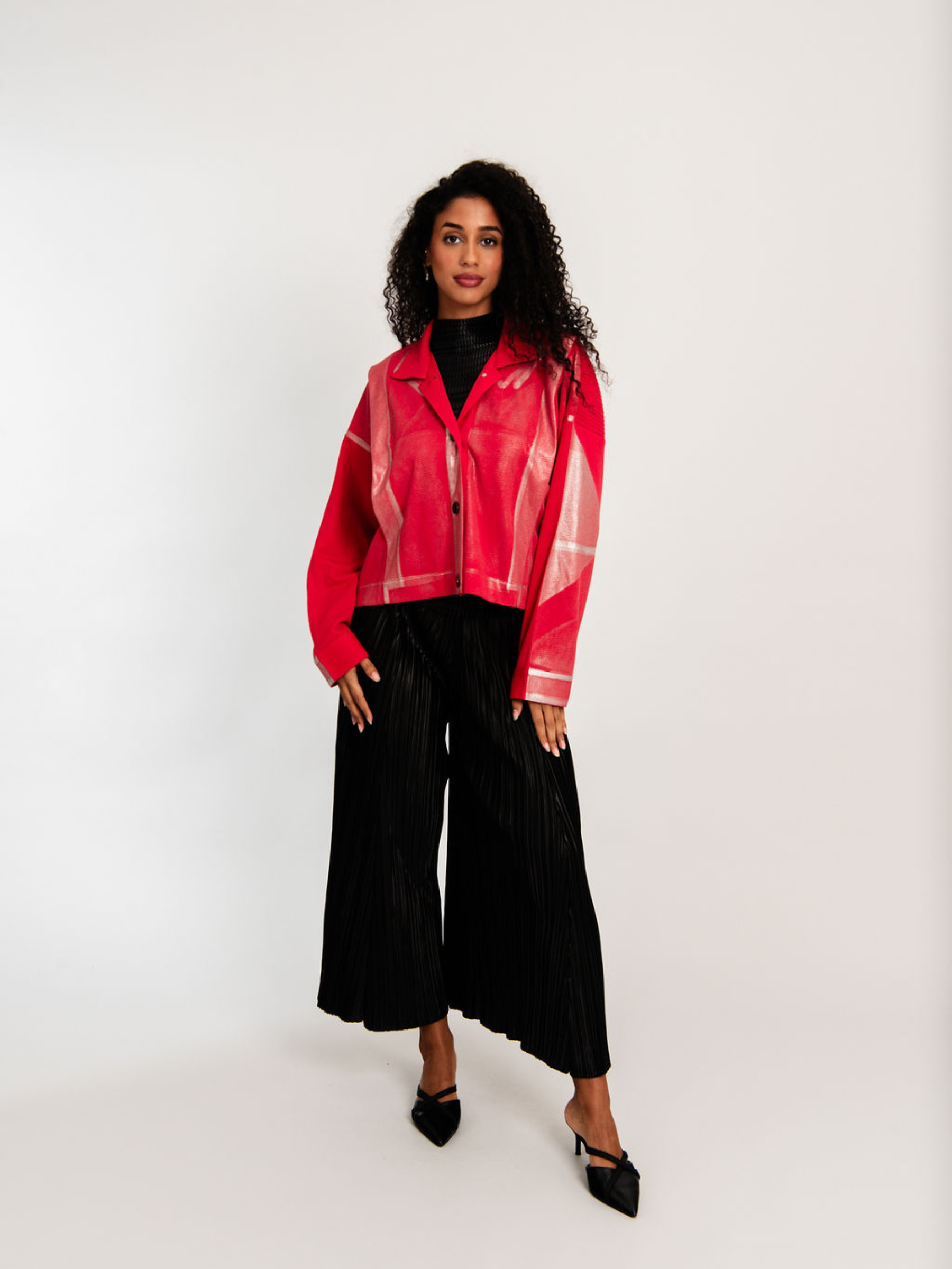 Foil Plisse Jacket
