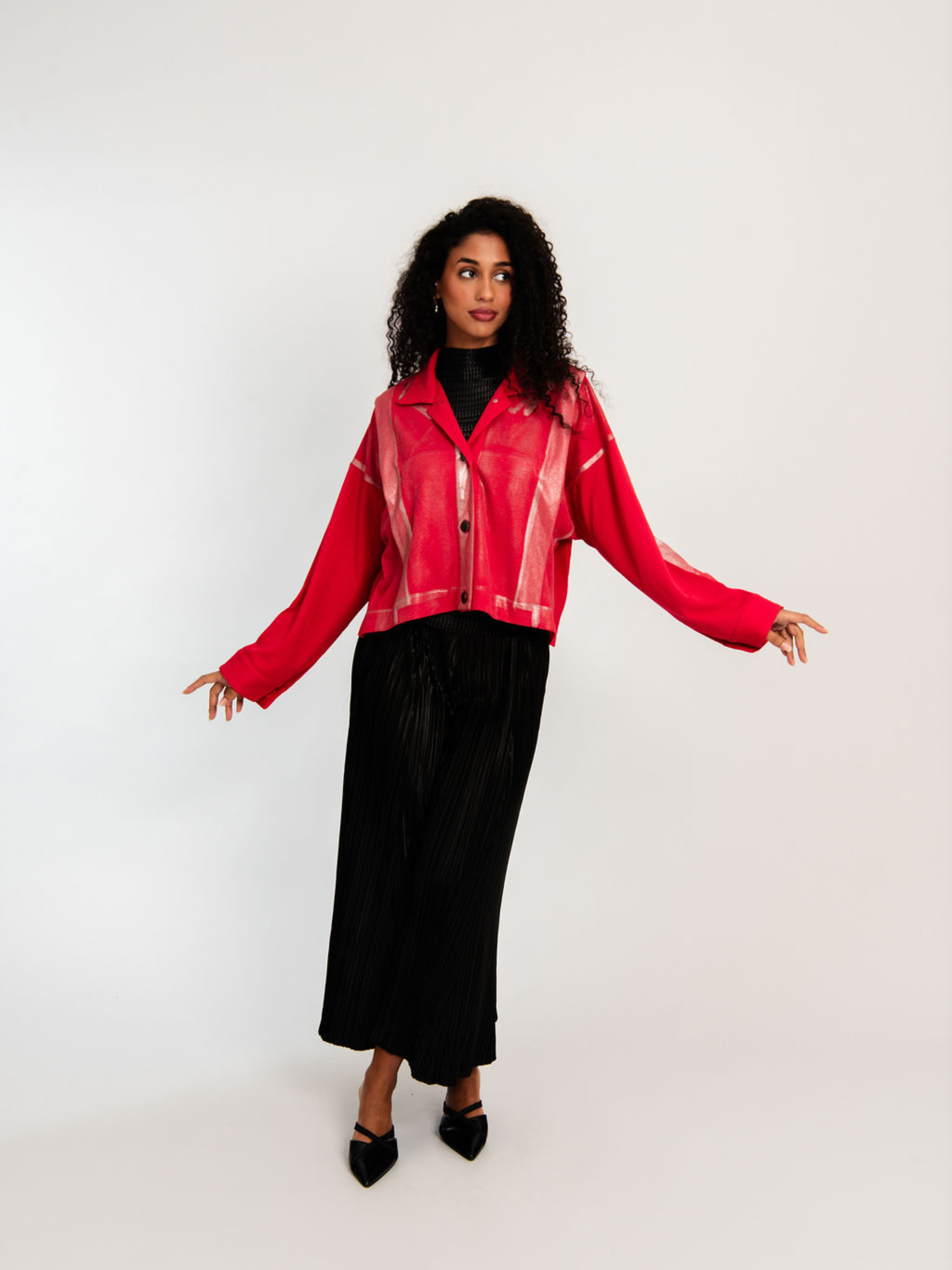 Foil Plisse Jacket