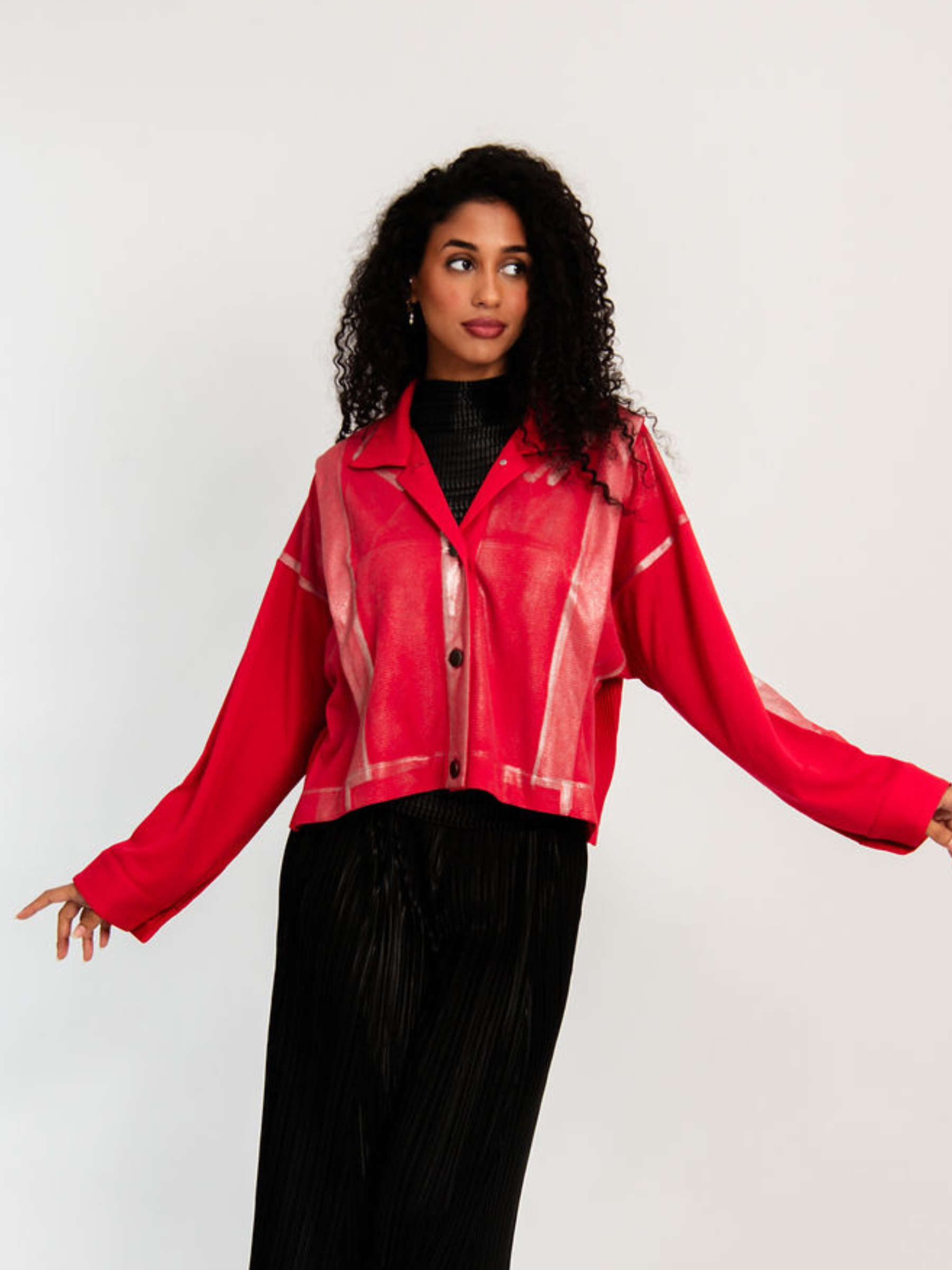 Foil Plisse Jacket
