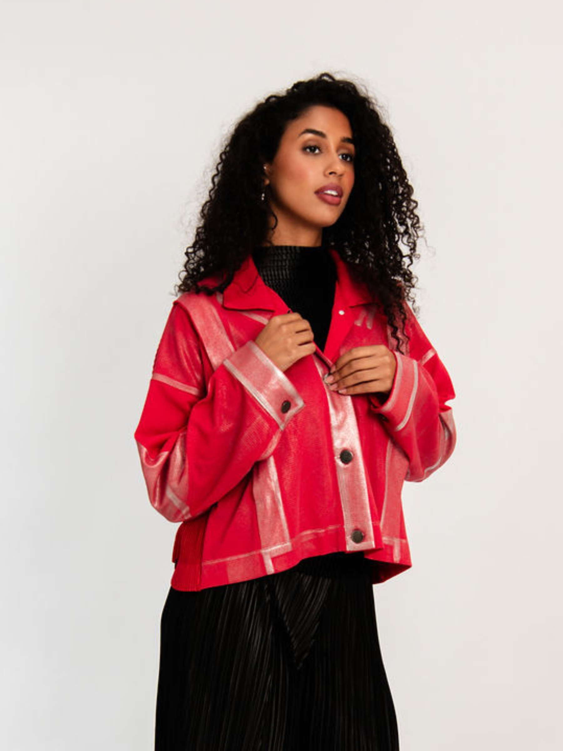 Foil Plisse Jacket