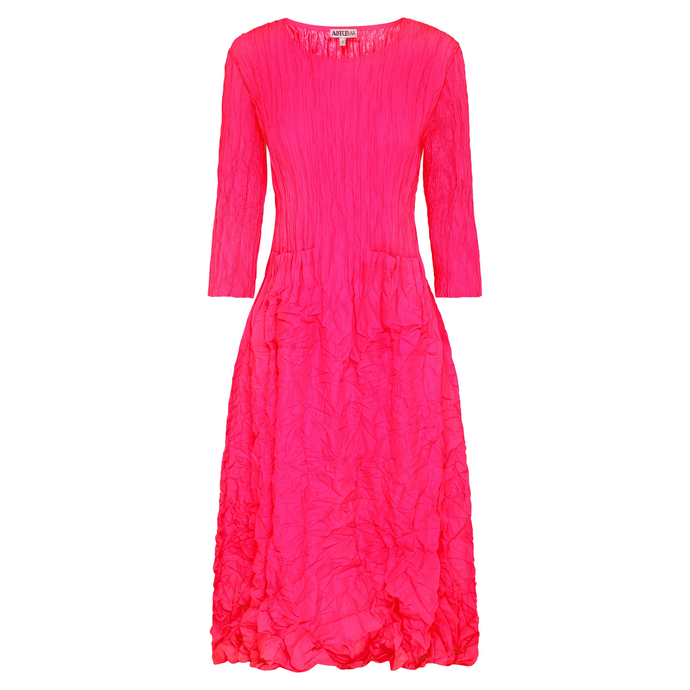 3/4 Sleeve Smash Pocket Dress - Plain Colours | AW24