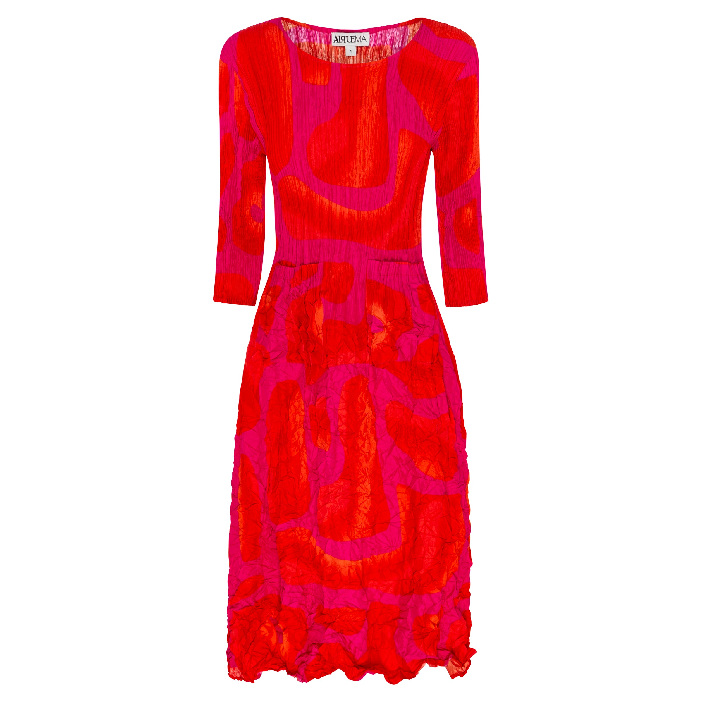 3/4 Sleeve Smash Dress - Prints