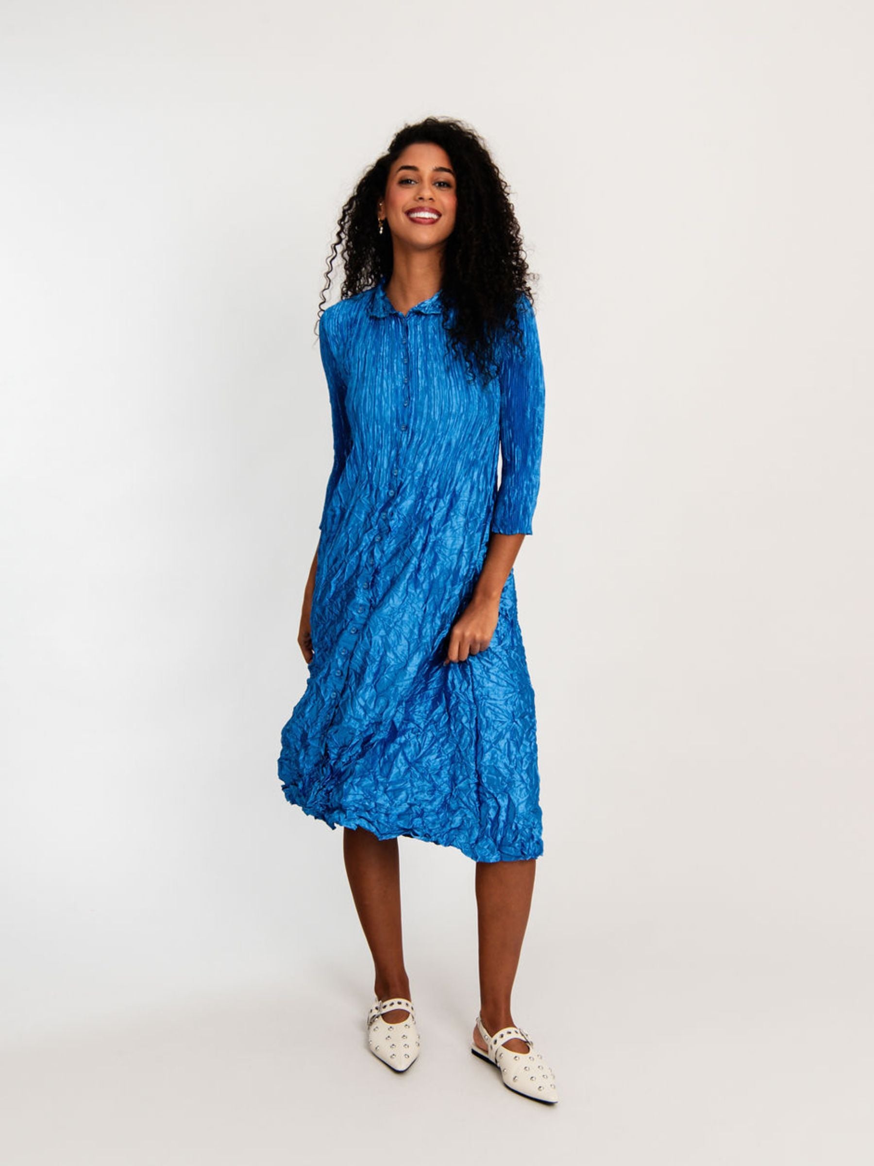 Metallic Nehru Coat Dress