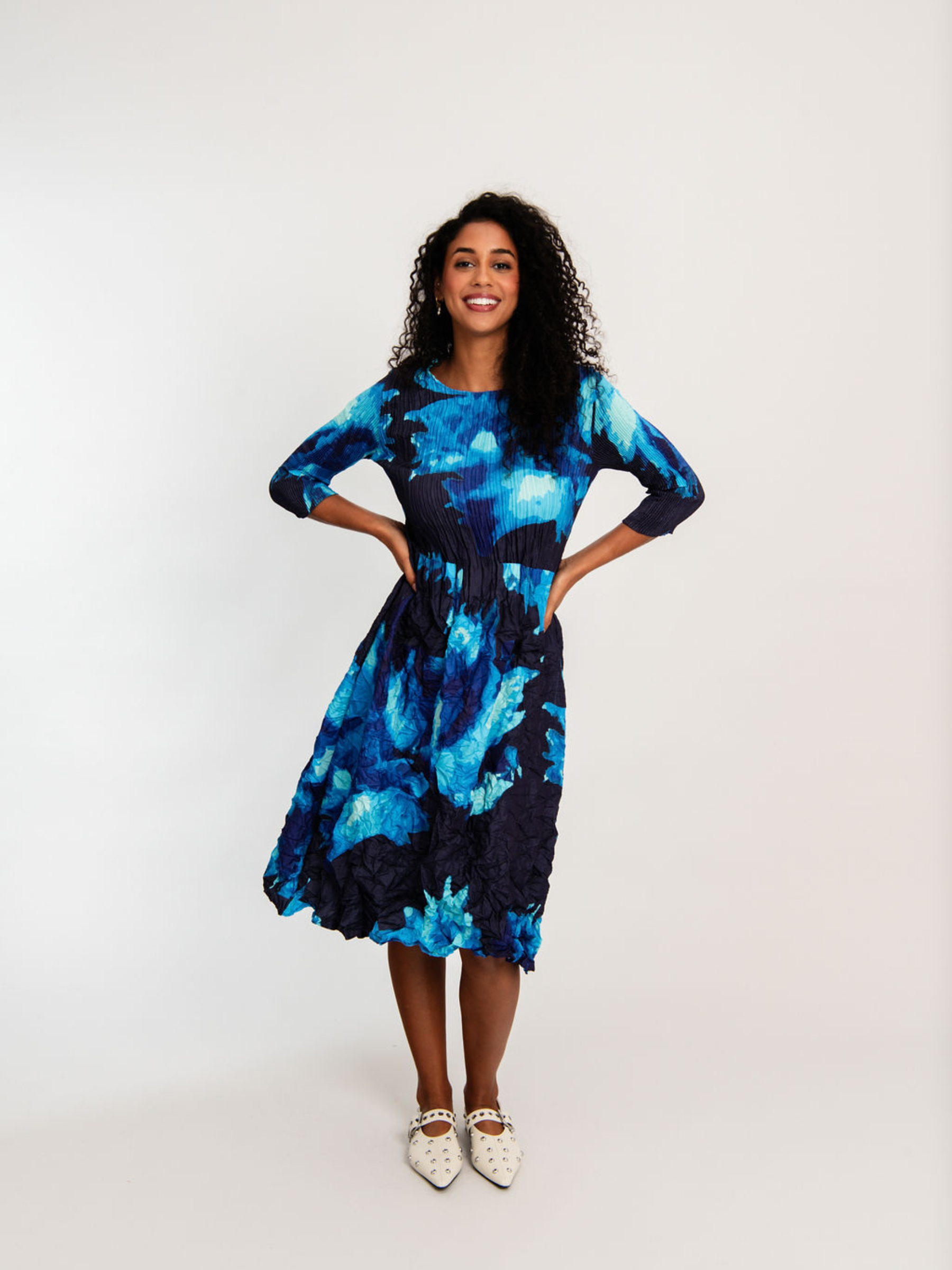 3/4 Sleeve Smash Pocket Dress - Prints | SS25