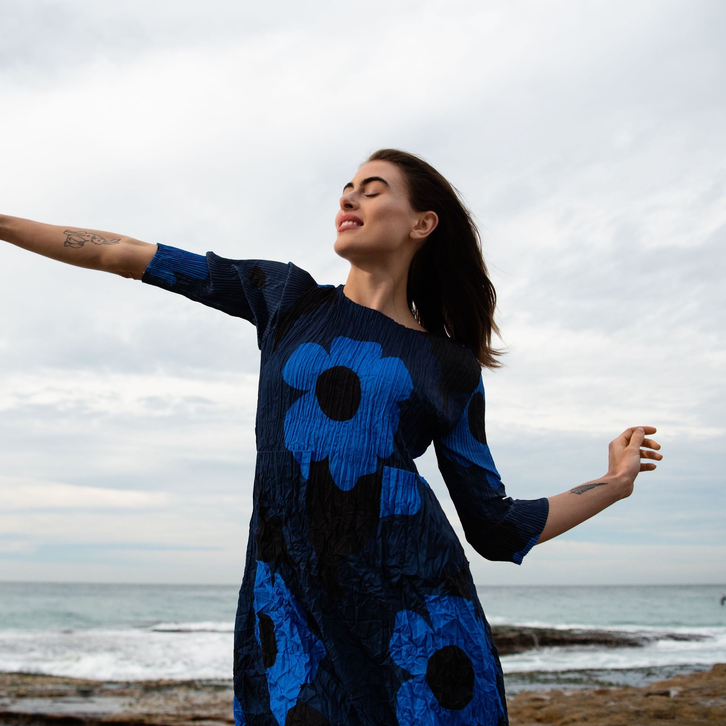 3/4 Sleeve Smash Pocket Dress - Prints | AW24