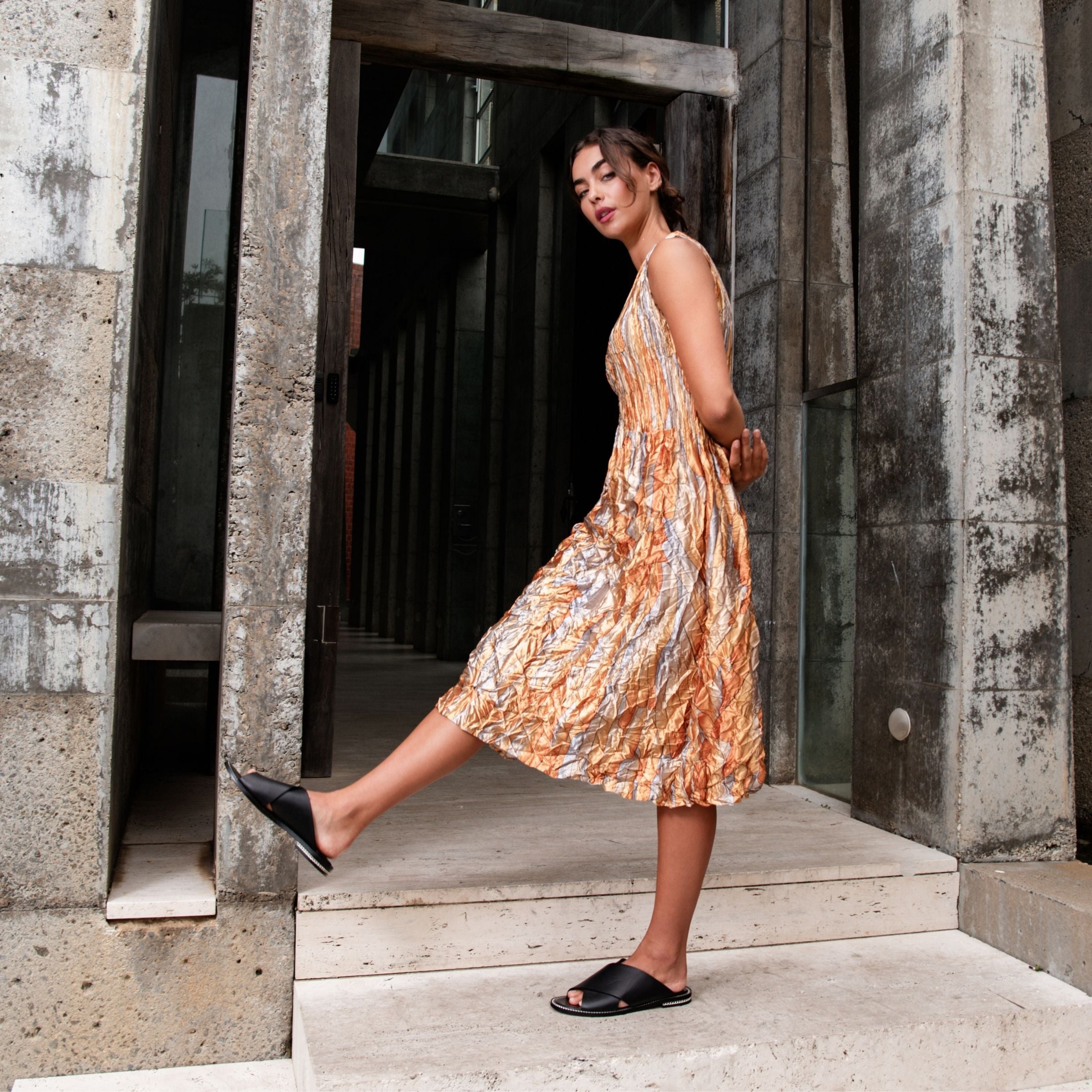 Smash Pocket Dress - Glossy