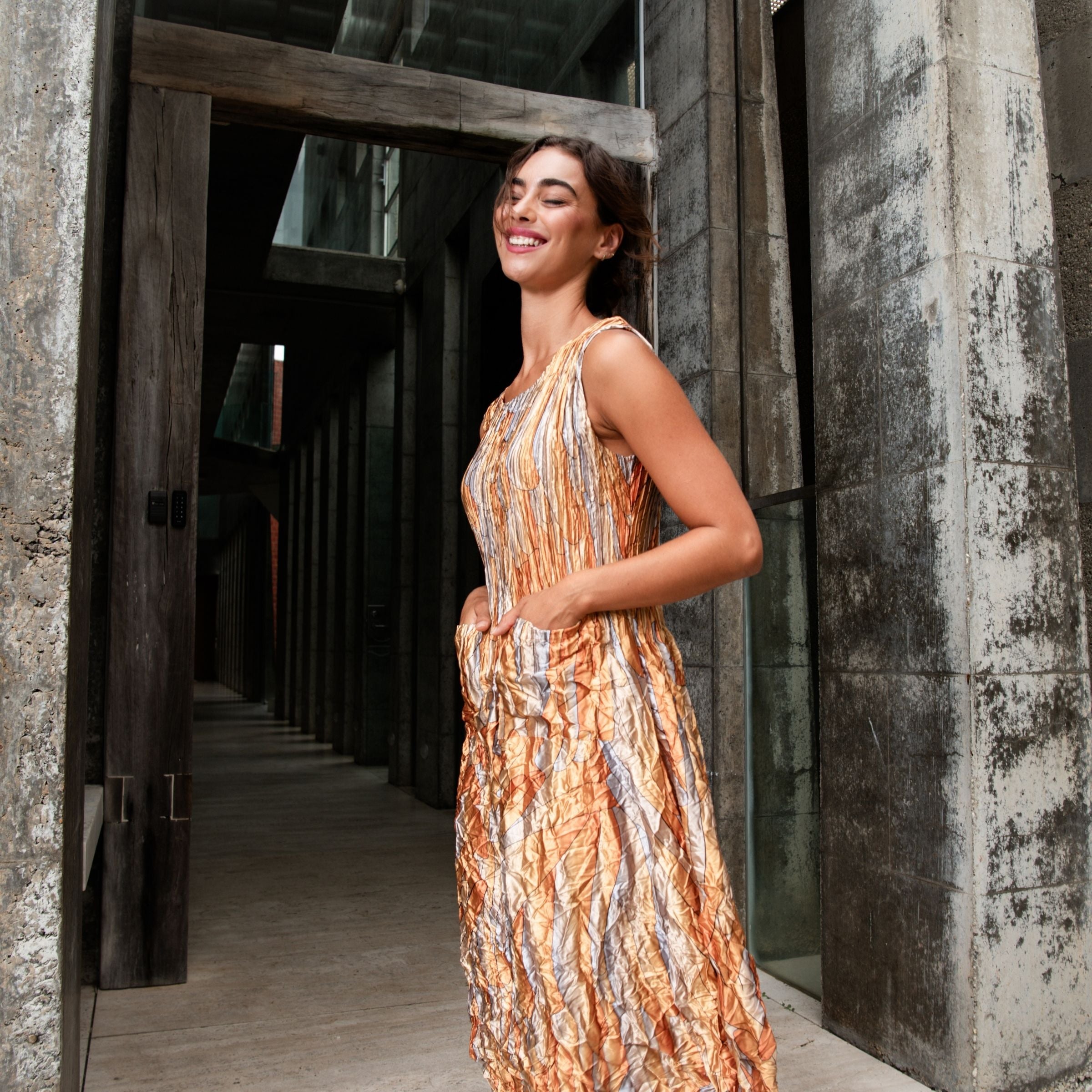 Smash Pocket Dress - Glossy