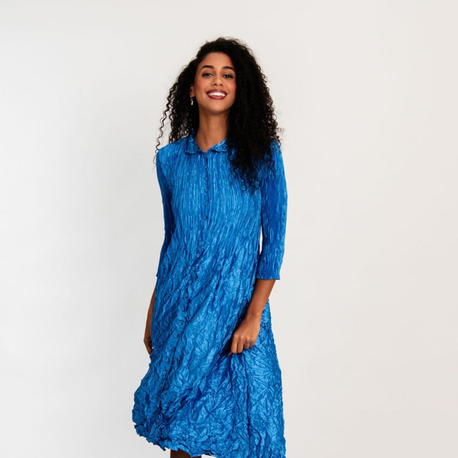 Metallic Nehru Coat Dress