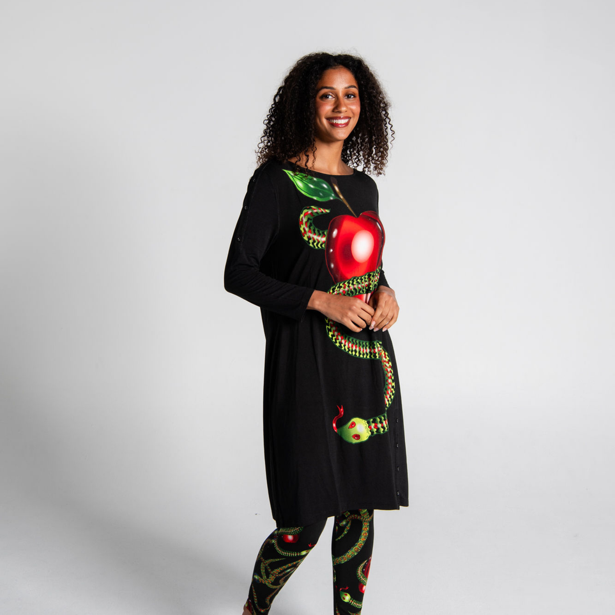 Side Button Bamboo Dress