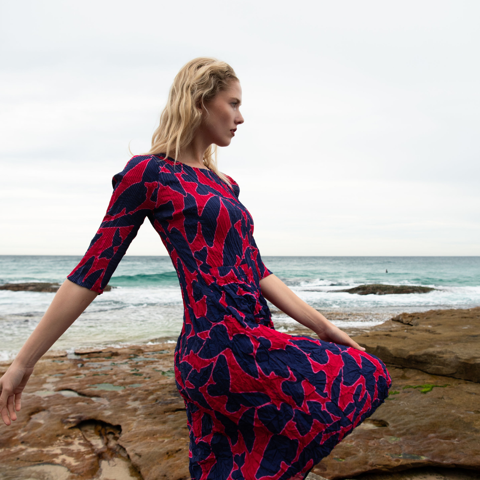 3/4 Sleeve Smash Dress - Prints