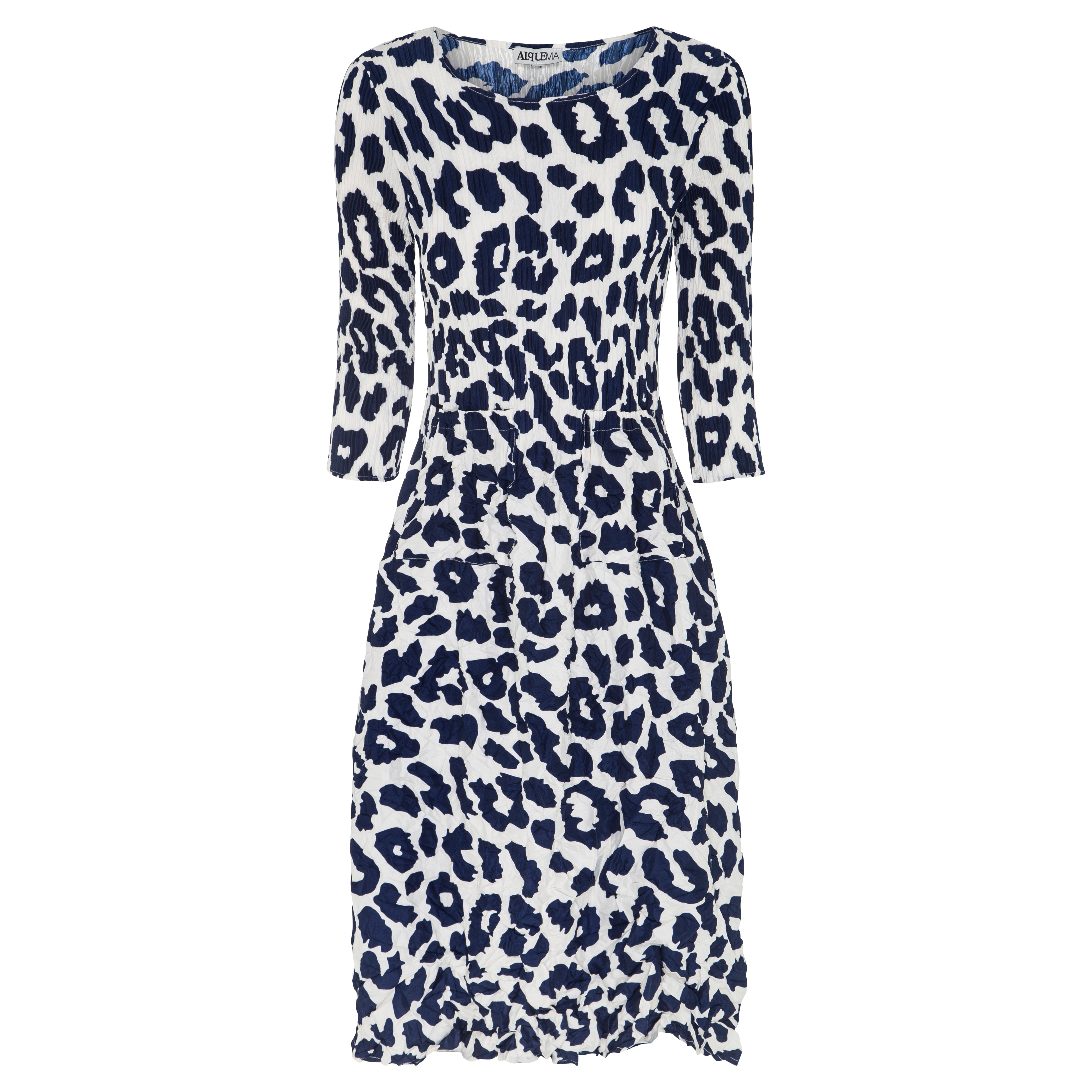 3/4 Sleeve Smash Pocket Dress - Prints
