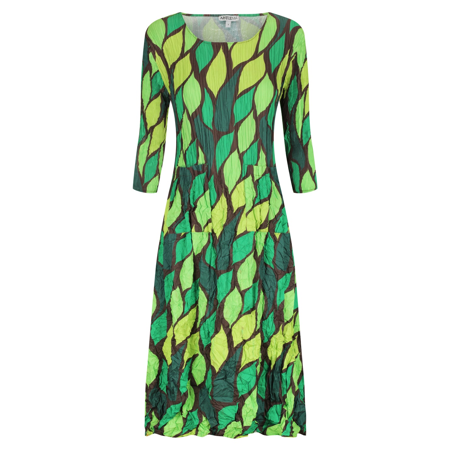 3/4 Sleeve Smash Pocket Dress - Prints