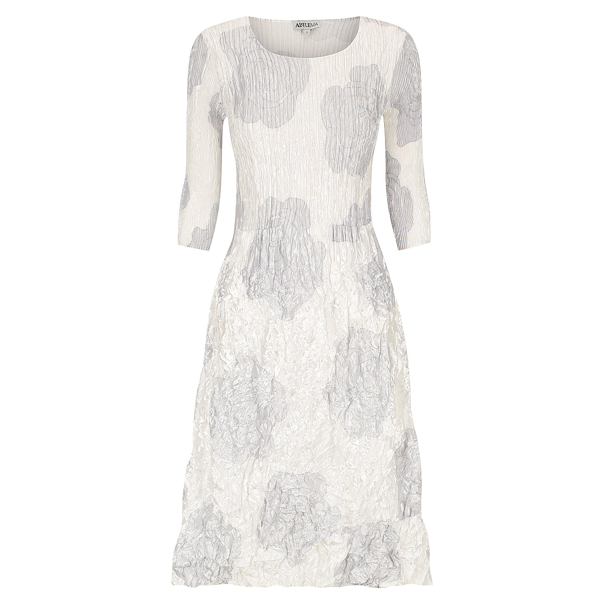 3/4 Sleeve Smash Pocket Dress - Glossy | ALQUEMA | Classic Women's Dress