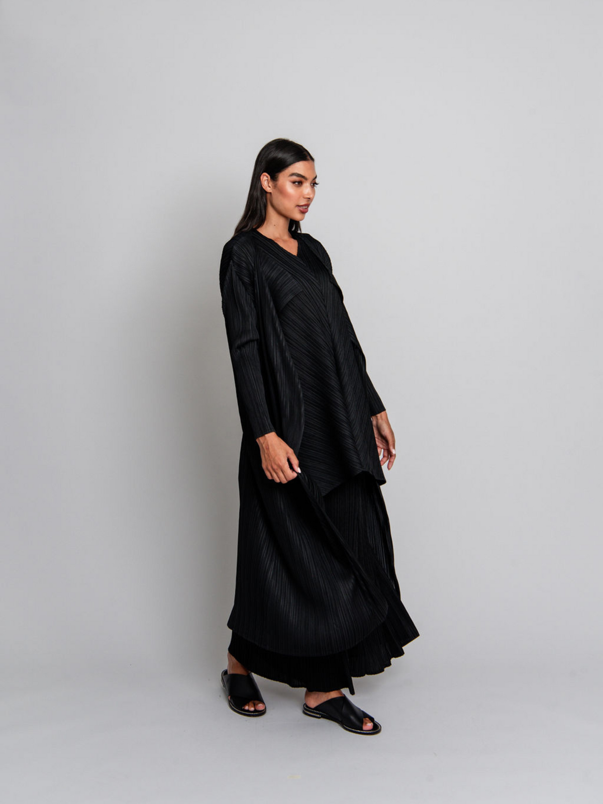 pleated dress australia Brown Pleated Maxi Dress XXL