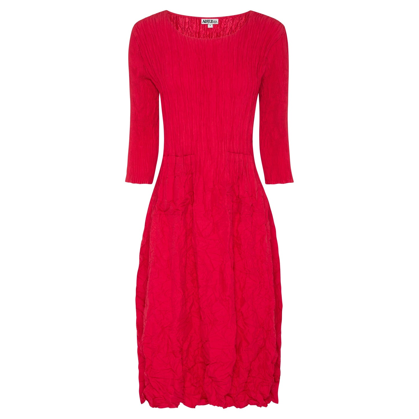 AW24 NEW | 3/4 Sleeve Smash Pocket Dress - Plain Colours | Alquema